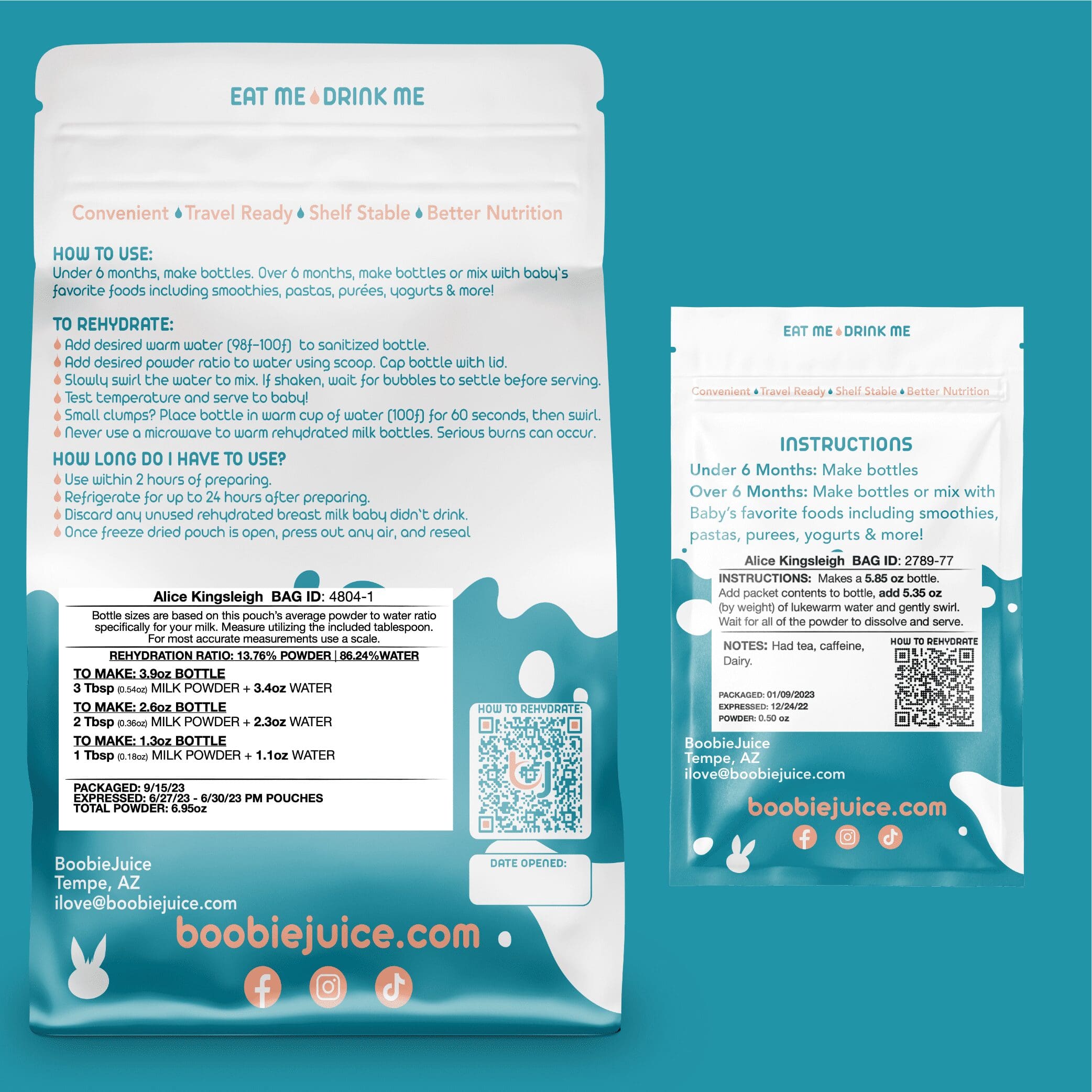 Boobiejuice Bag Lavel Compare