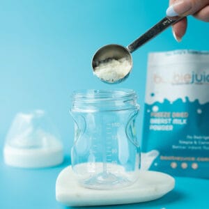 BoobieJuice Powder in Bottle Freeze Dried Brest milk used to supplement low breast milk production days