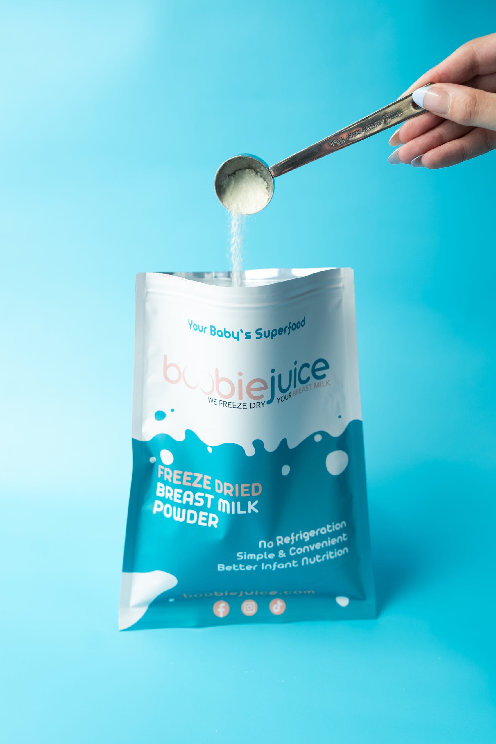 Freeze Dried Breast Milk Powder BoobieJuice Freeze-dried breast milk on the go pouchs