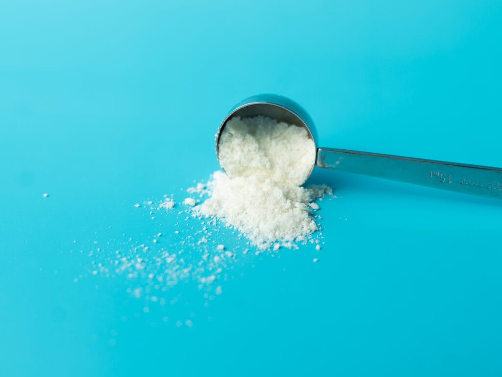 A tablespoon of Freeze Dried breast milk powder